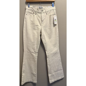 DKNY Jeans Women's Size 30 Tall Williamsburg High Rise Flare White NWT Flaw